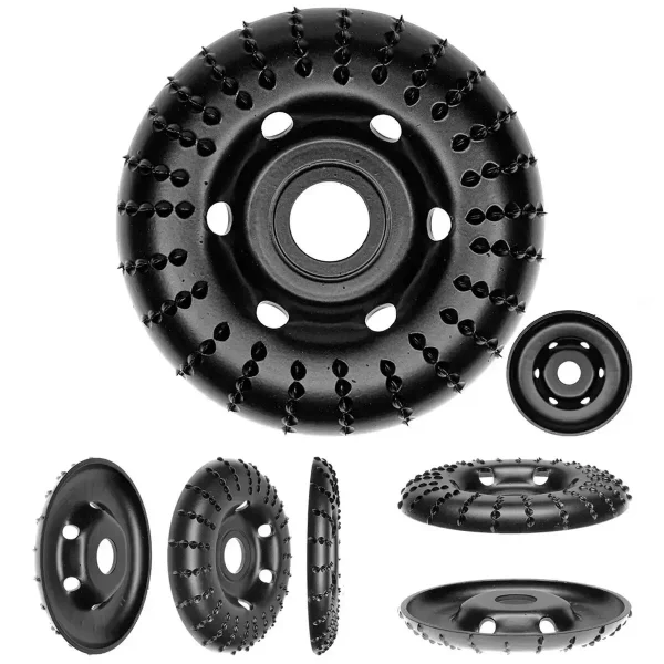 Disc circular slefuit, modelat, raspel, pentru lemn, plastic, cauciuc, beton celular, radial, convex, 120x22.2 mm, Dedra