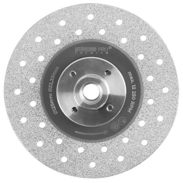 Disc diamantat, 2 in 1, taiere si slefuire beton, marmura, placi ceramice, 125 mm, M14, Strend Pro