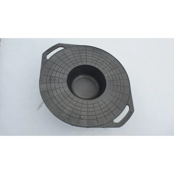 Disc pentru gratar, fonta, tip grill, cu picioare, 52 cm, Mixt Barbeque 