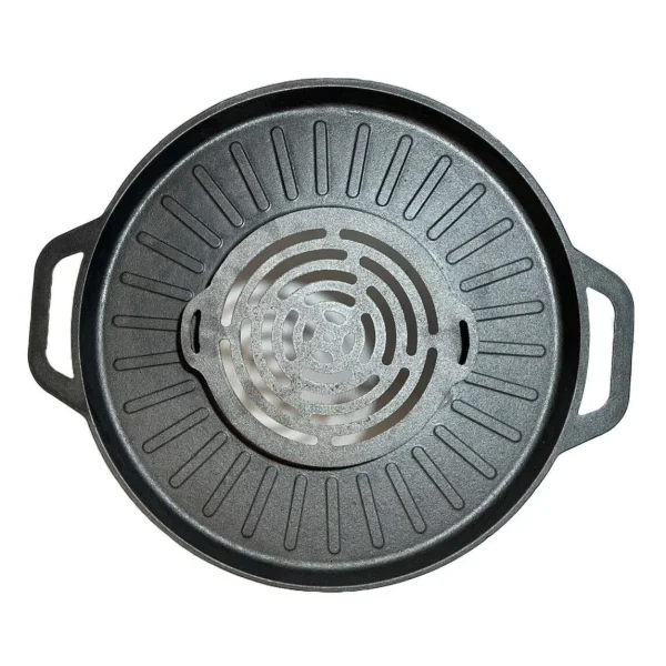 Disc pentru gratar, fonta, tip grill, cu picioare, set 4 piese, 49.5 cm