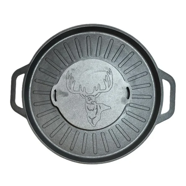 Disc pentru gratar, fonta, tip grill, cu picioare, set 4 piese, 49.5 cm