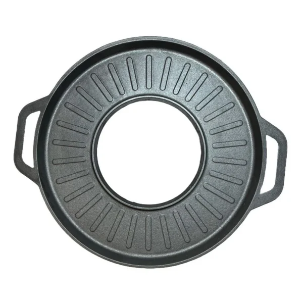 Disc pentru gratar, fonta, tip grill, cu picioare, set 4 piese, 49.5 cm