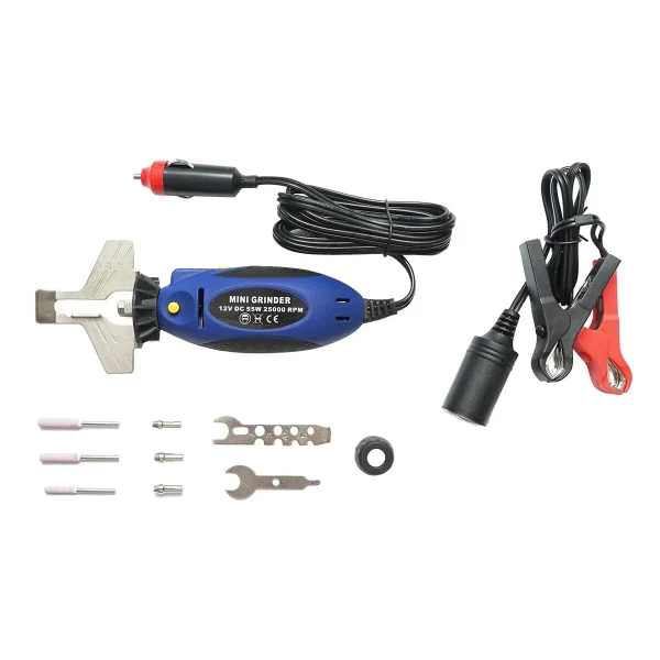 Dispozitiv pentru ascutit lantul de drujba, Autospeed, electric, portabil, cu accesorii, 12 V, 55 W, 25000 rpm