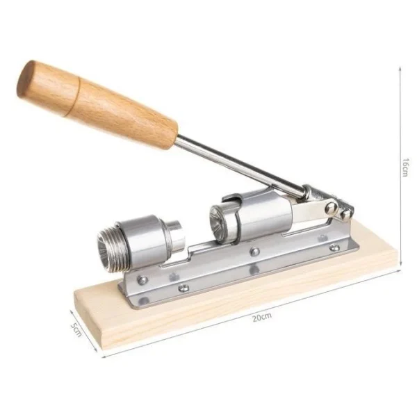 Spargator manual pentru nuci, din otel cu suport de lemn, 20x5 cm