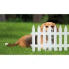 Gard de gradina decorativ, din plastic, alb, set 7 buc, 3.2 m x 35 cm