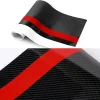 Sticker autoadeziv Tuning, model "Rally Stripe Carbon 3D", dimensiune 140 x 17 cm, culoare Negru/Rosu