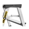 Scara aluminiu, 2 tronsoane, 1 treapta, platforma, max 125 kg, 0.44 m, Drabest