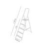 Scara otel, 4 trepte, platforma, max 125 kg, 1.73 m, Drabest
