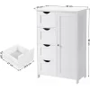 Dulap baie, Artool, MDF, 2 rafturi, 4 sertare, 1 usa, alb, 55x30x82 cm