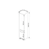 Dulap baie, placa laminata, 5 rafturi, 2 usi, stejar Sonoma, 30x30x140 cm