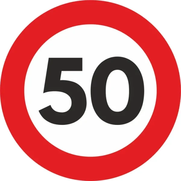 Autocolant Sticker "Limita Viteza" Reflectorizant - 50km/h