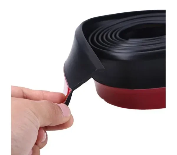 Protectie spoiler, prelungire bara fata/spate din cauciuc, culoare NEGRU