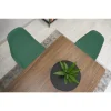 Scaun stil scandinav, Artool, Osaka, PP verde, picioare lemn negru, 46x54x81 cm