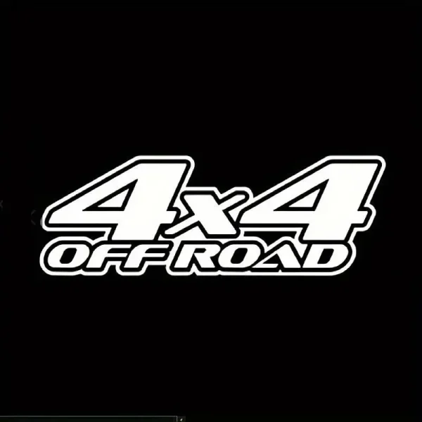 Sticker autoadeziv pentru vehicule Off Road, model "4x4 Off Road", dimensiune 29 x 11 cm, culoare Alba