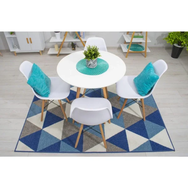 Scaun stil scandinav, Artool, Osaka, PP alb, picioare lemn natur, 46x54x81 cm