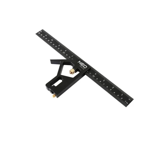 Echer tamplar/dulgher, multifunctional, aluminiu, drept, 30 cm, NEO