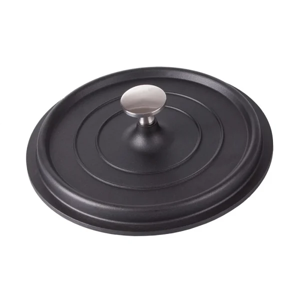 Oala de aluminiu cu capac, negru, 2.2 L, 20 cm, Verk Group