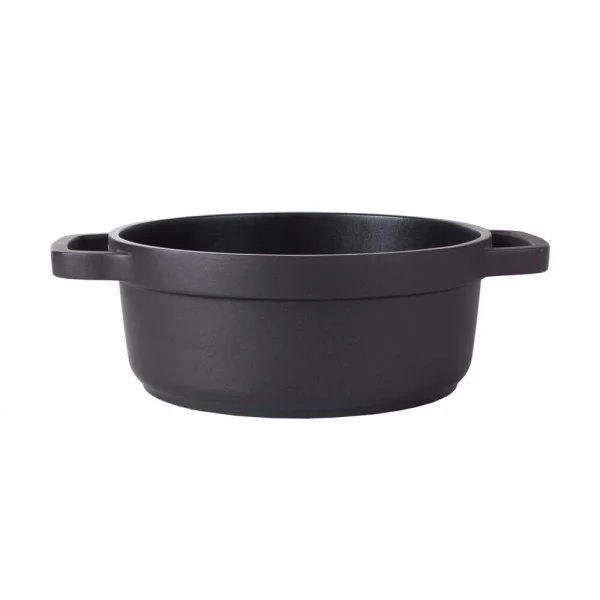 Oala de aluminiu cu capac, negru, 2.2 L, 20 cm, Verk Group