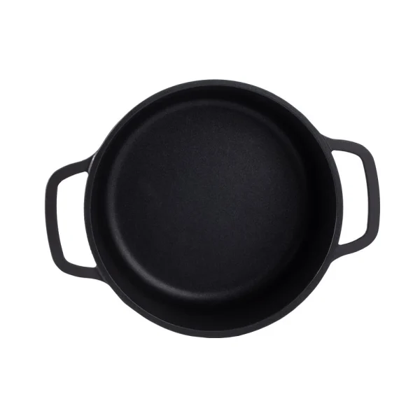 Oala de aluminiu cu capac, negru, 2.2 L, 20 cm, Verk Group