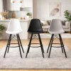 Scaun de bucatarie/bar, Artool, Lamal, PP alb, picioare lemn negru, 54x55x107.5 cm