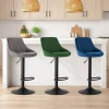 Scaun de bucatarie/bar, Artool, Kast, rotativ, catifea bleumarin, picior metal negru, 45.5x49x85-105 cm