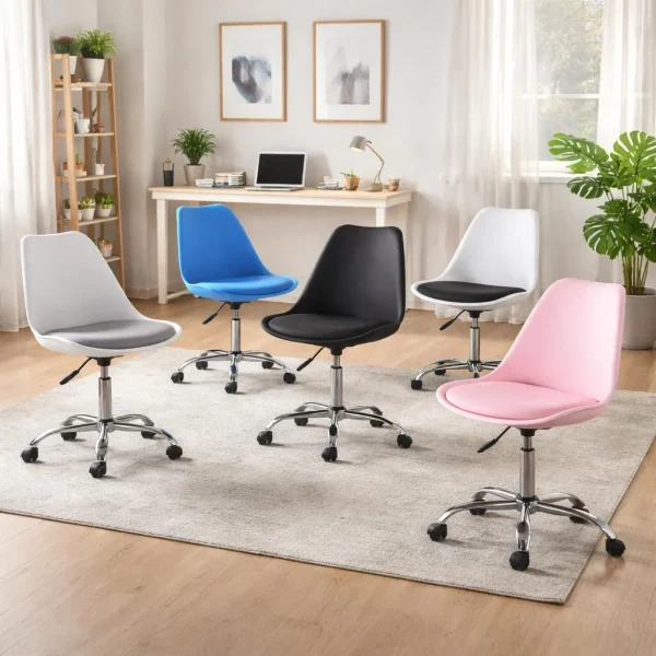 Scaun de birou, Artool, Alba, rotativ, PP, gri, 48x43x91.5 cm