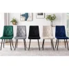 Scaun bucatarie/living, Artool, Libra, catifea bleumarin, picioare metal negru, 44x40x88.5 cm