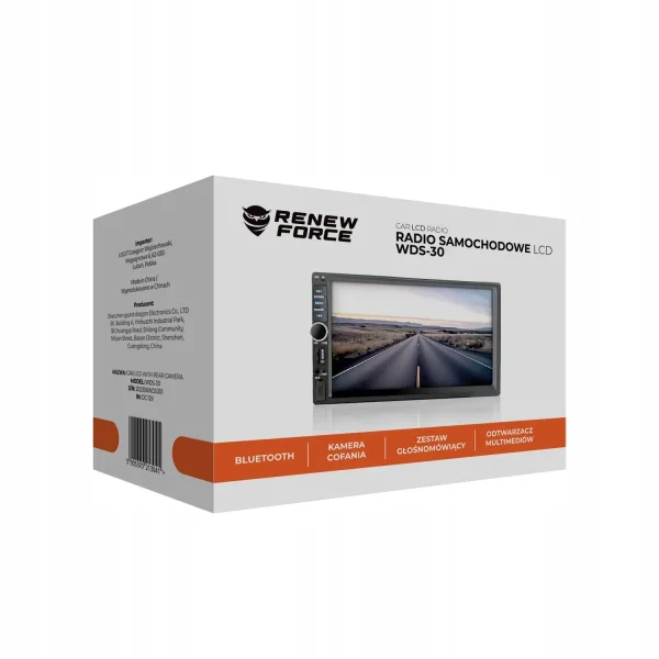 Player Video Auto, dimensiune 2DIN, TouchScreen de 7 inch, 4 x 50W, model WDS-30 cu Bluetooth, Handsfree, Radio, MP3, WMA, MP4, AUX, Card, Telecomanda, Functie