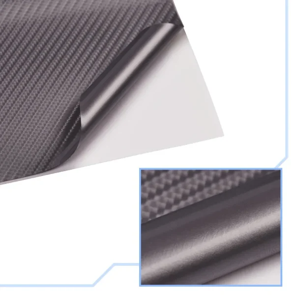 Folie colantare auto Carbon 5D Lacuit Argintiu (3,0m x 1,52m)