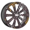 Set 4 Folii Imprimate Outdoor cu EcoSolvent, autoadezive, pentru decorarea jantelor auto, dimetru 60 cm, model FJT-03