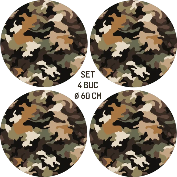 Set 4 Folii Imprimate Outdoor cu EcoSolvent, autoadezive, pentru decorarea jantelor auto, dimetru 60 cm, model FJT-10