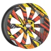 Set 4 Folii Imprimate Outdoor cu EcoSolvent, autoadezive, pentru decorarea jantelor auto, dimetru 60 cm, model FJT-13