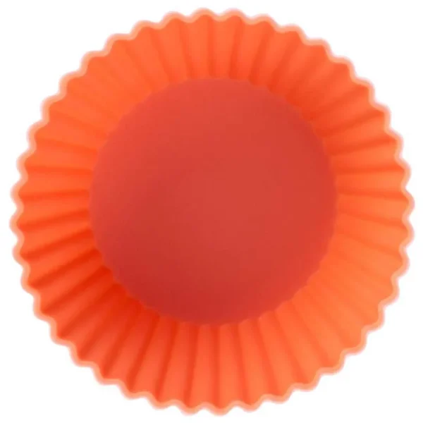 Forma coacere pentru briose, silicon, rosu, set 6 buc, 6.5x6.5x3 cm, MagicHome