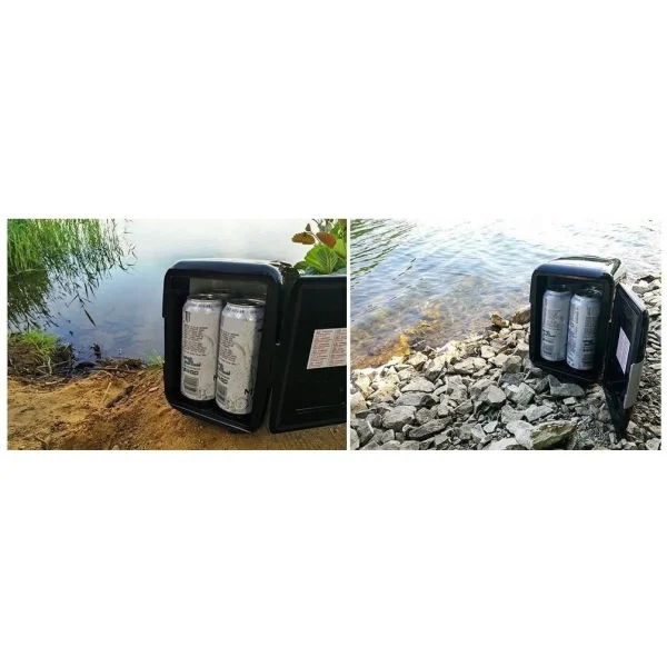 Frigider turistic, mini, 12V/220V, negru, 4 L, 17.5x23.5x25 cm, Malatec