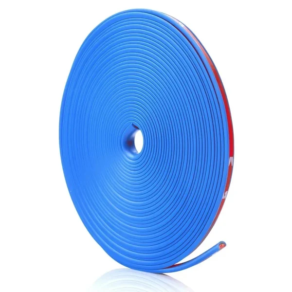 Inele de protectie si decor jante, adezive, din plastic flexibil - ALBASTRU