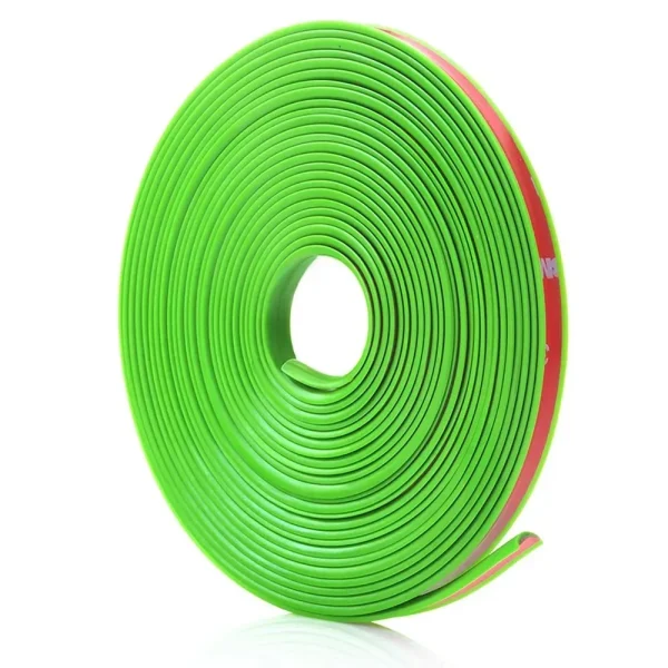 Inele de protectie si decor jante, adezive, din plastic flexibil - VERDE