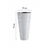 Set 2 ghivece de flori, Sand Slim, rotunde, inalte, 39x75 cm, alb, Prosperplast