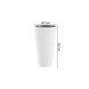 Set 2 ghivece de flori, Sandy Slim, rotunde, inalte, 29.7x53.1 cm, alb, Prosperplast