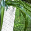 Set 2 ghivece de flori, Matuba Slim, rotunde, inalte, 30x55 cm, alb, Prosperplast