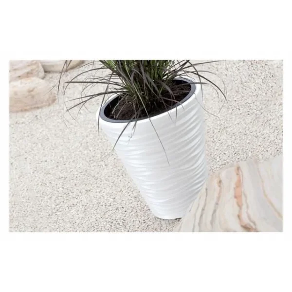Ghiveci decorativ de flori, rotund, alb, 18/37 L, 38.8x43.6 cm, Sand