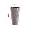 Ghiveci decorativ de flori, rotund, inalt, cafeniu, 18/45 L, 39x70.8 cm, Sandy Slim 