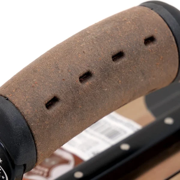 Gletiera inox, intarita, Premium Gold, Medium Flex, 40.6x12 cm x 0.4 mm, maner piele Alcantara, Olejnik