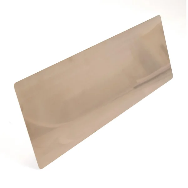 Gletiera inox, intarita, Premium Gold, Medium Flex, 40.6x12 cm x 0.4 mm, maner piele Alcantara, Olejnik