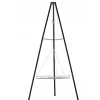 Gratar de gradina cu carbuni, grill rotund, trepied ajustabil, 64.5x64.5x150 cm, Chomik