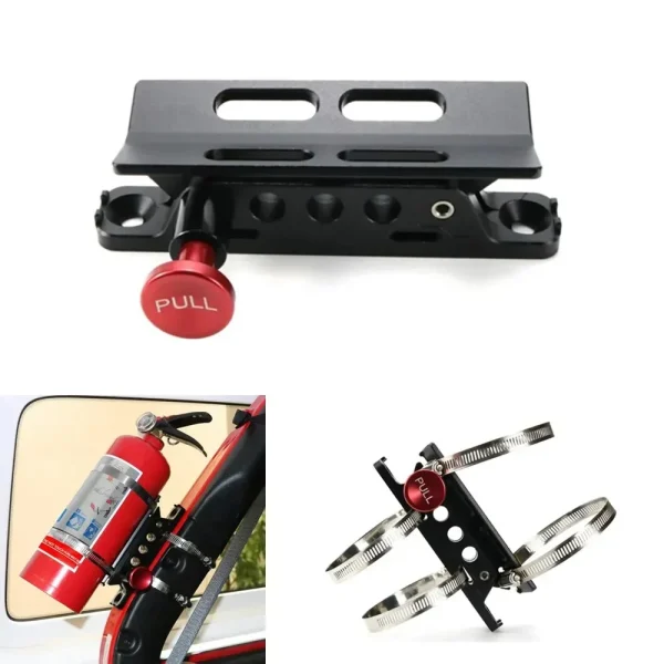 Suport universal pentru Extinctor, Stingator, cu prindere pe rollbar sau cabina, destinatie ATV, SSV, UTV, Off-Road
