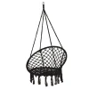 Hamac brazilian, tip scaun, Springos, negru, max 150kg, 79x80x120 cm