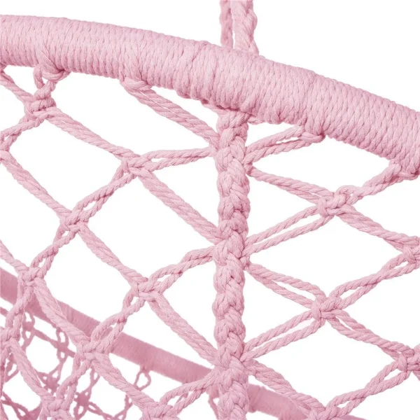 Hamac brazilian, tip scaun, Springos, roz, max 150kg, 79x80x120 cm