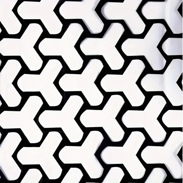 Set 2 folii autoadezive decupate pentru decorarea stopurilor auto, dimensiune 2 x 48 x 30cm, culoare Negru Mat, model HONEYCOMB TRIANGLE
