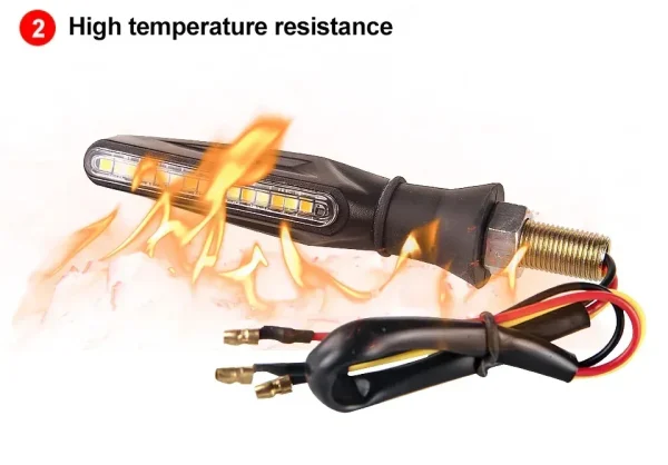 Set 2 lampi Semnalizare Moto SECVENTIALA, cu 2 functii, pozitie si semnalizare, 12V