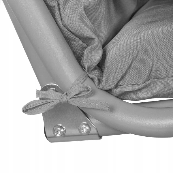 Balansoar gradina, Springos, Venezia, 3 locuri, gri, 190x125x163 cm, functie pat, max 280 kg